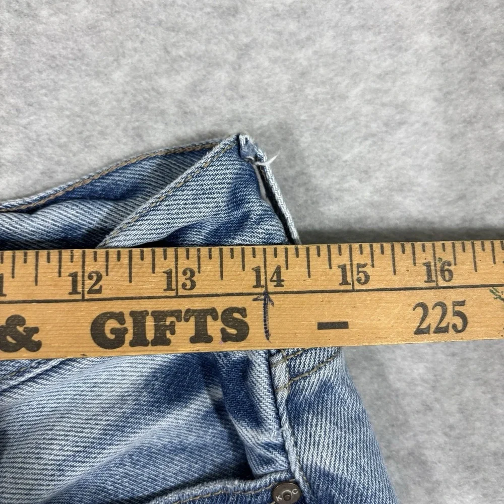 KANCAN Mid Rise Ankle Skinny Distressed 144635 Light‎ Wash Jeans Women's Sz 9/28